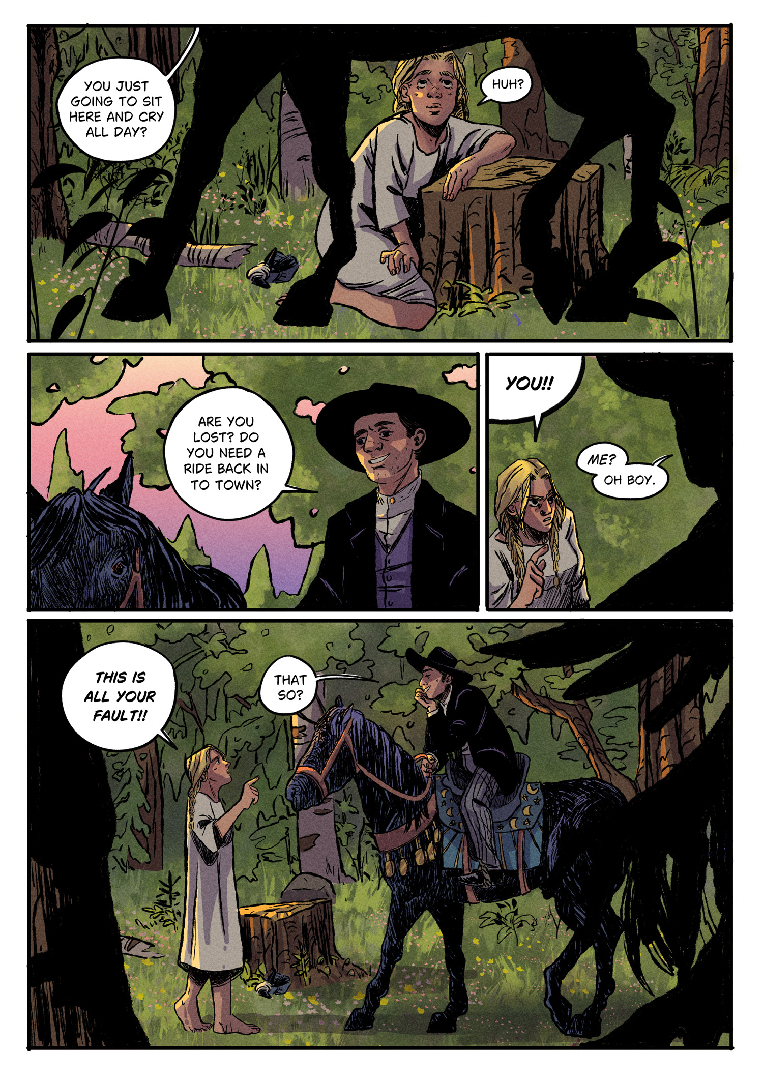 Vasilisa encounters Mateusz in the forest.