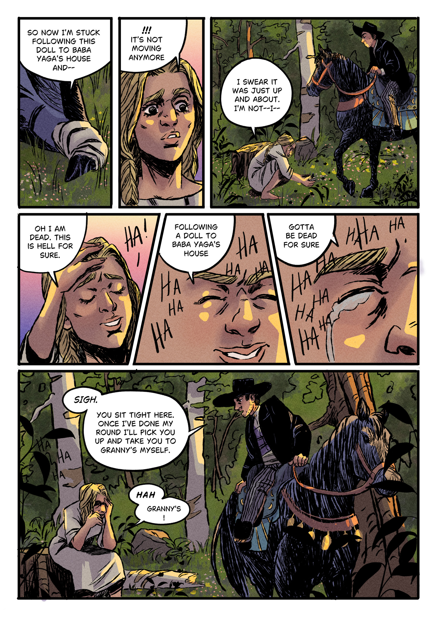 Vasilisa encounters Mateusz in the forest.