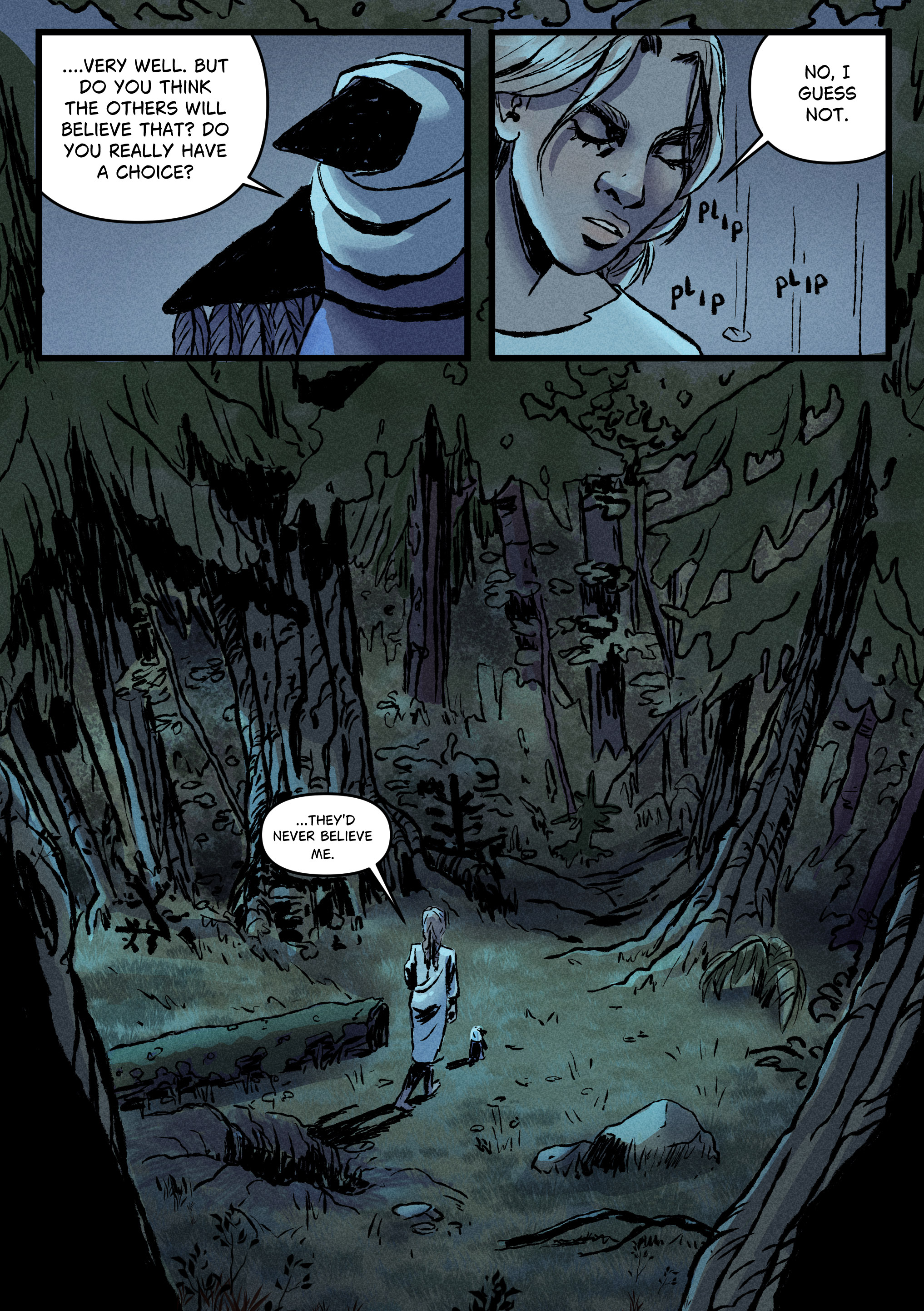 Vasilisa and Motanka enter the woods.