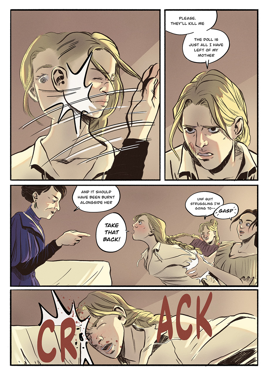 Vasilisa takes a hit to the head